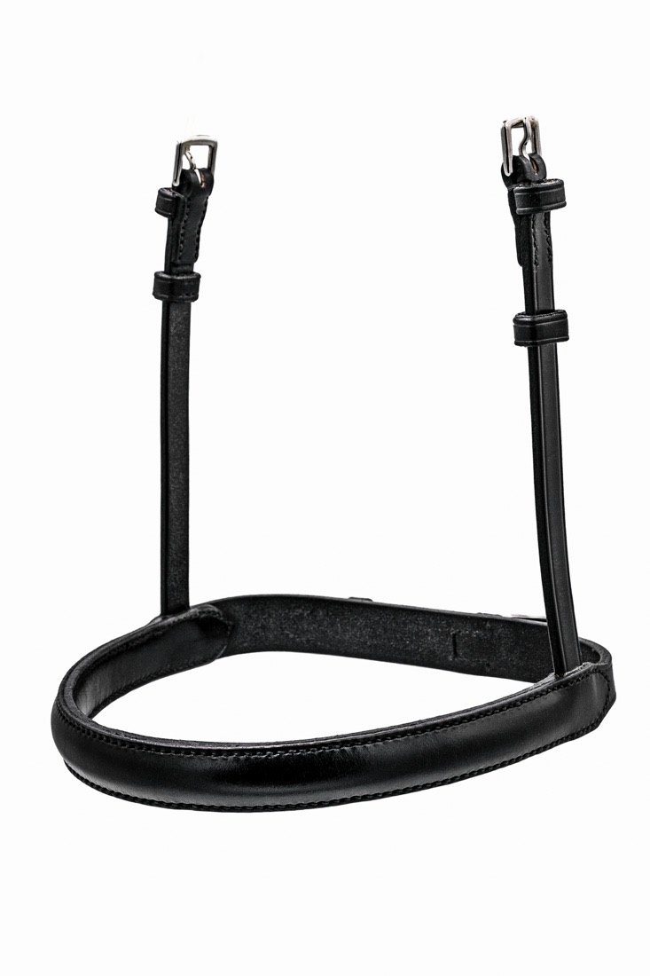 Stitched & Raised cavesson noseband for anatomical bridle by TC Leatherwork