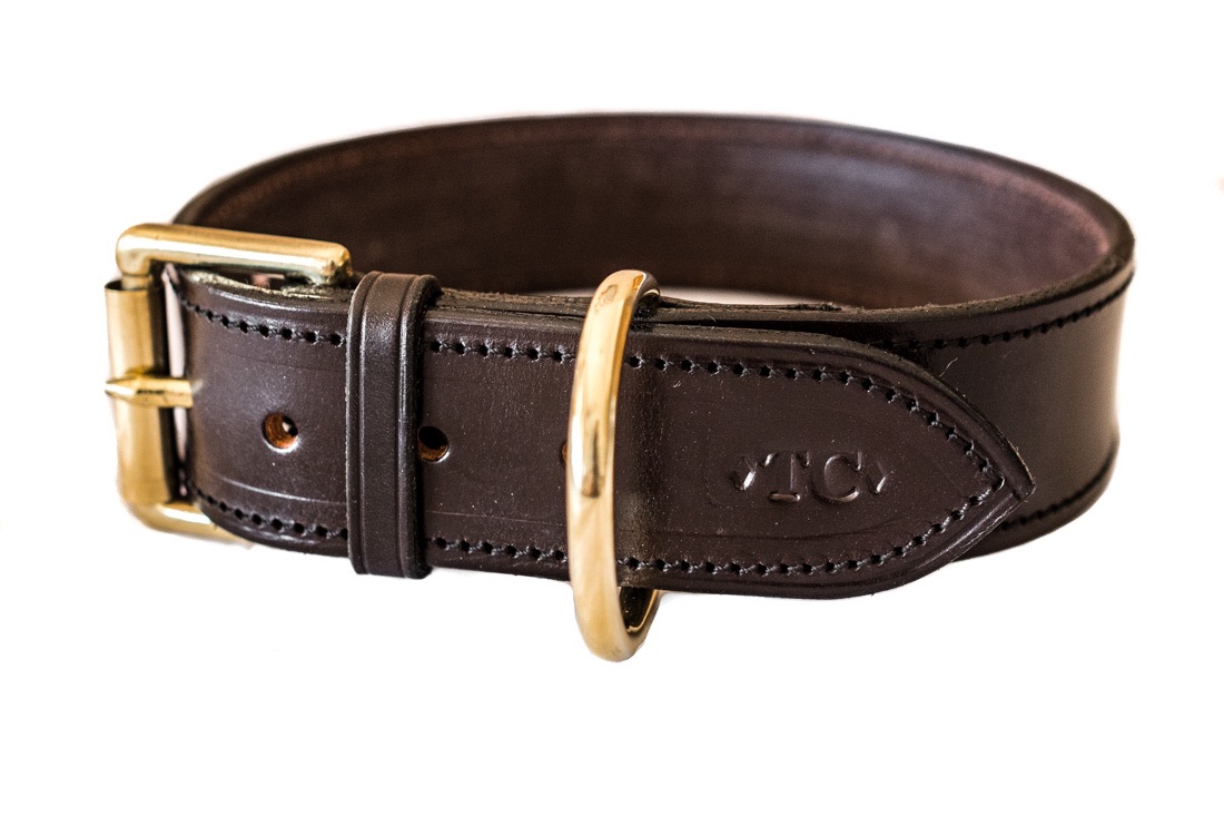 Stitched Leather dog collars by TC Leatherwork