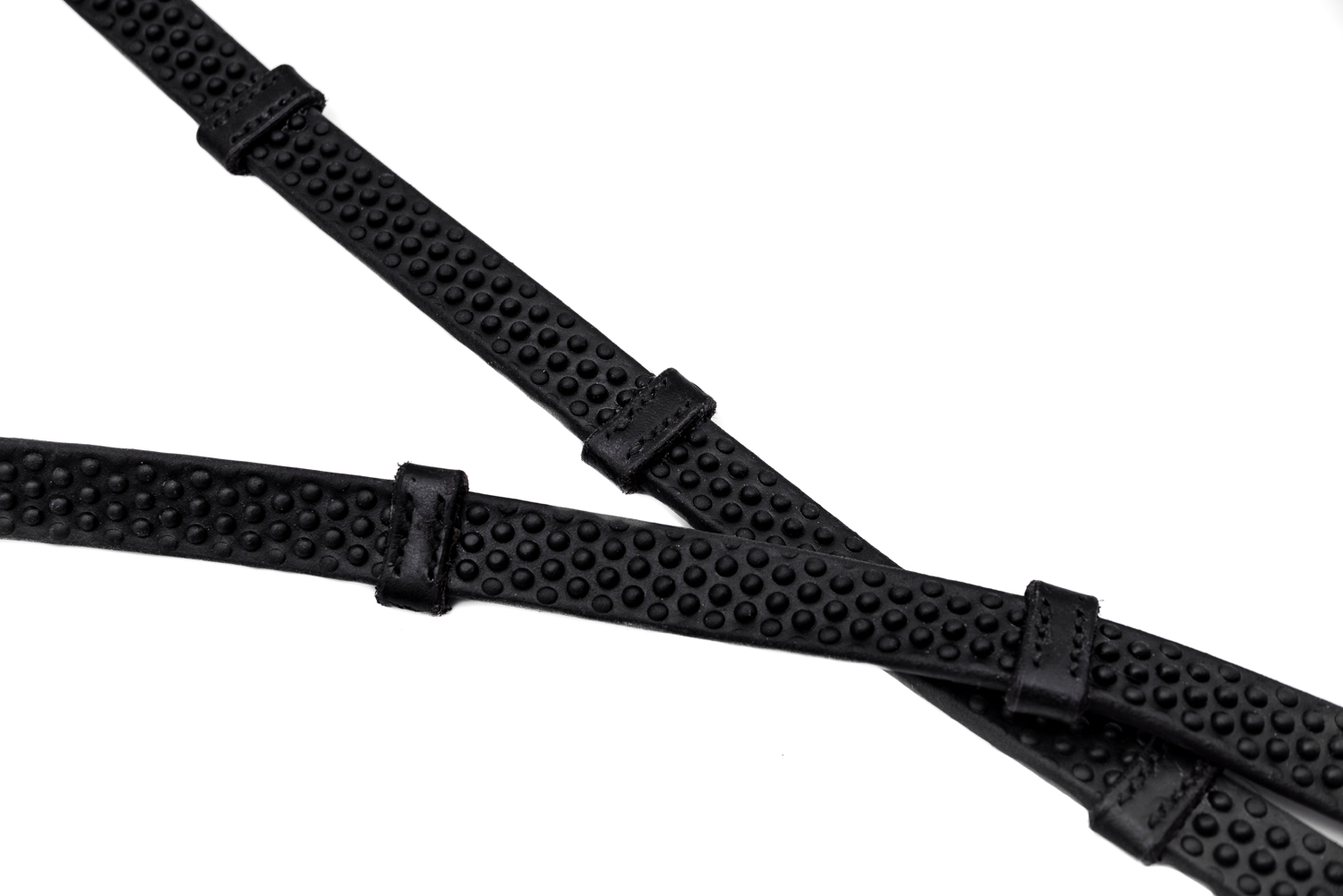 Supa Grip Rubber Reins with Leather Stoppers - Image 2